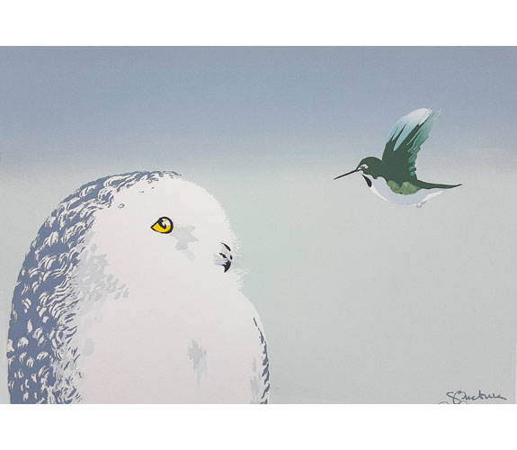 "Owl & Hummingbird" - Sherry Buckner